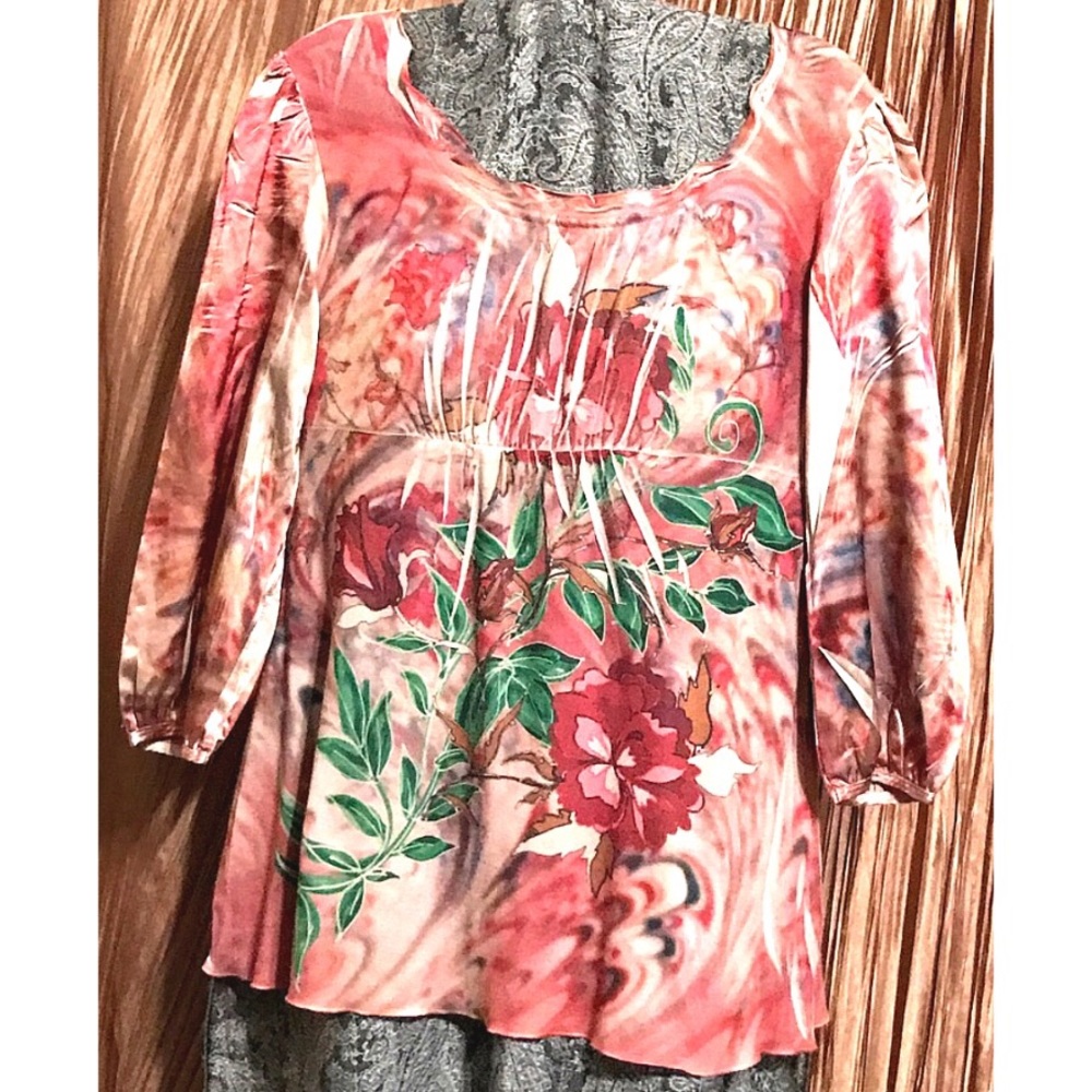One World Tunic Boho Top Size XL (16-18)